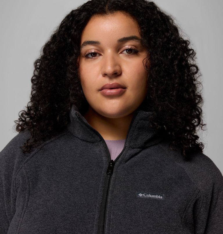 Women's Benton Springs Full Zip Fleece Jacket - Plus Size, Color: Charcoal Heather, image 7