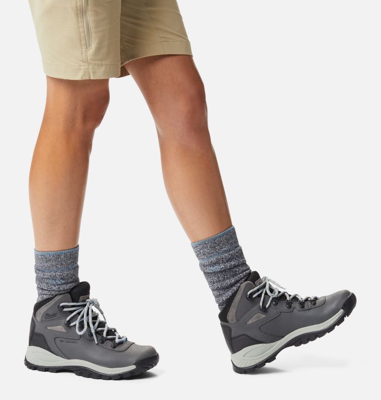 Women’s Newton Ridge Plus Waterproof Hiking Boot, Color: Quarry, Cool Wave, image 10