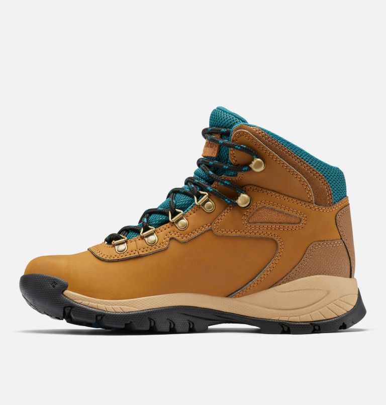 Women’s Newton Ridge Plus Waterproof Hiking Boot, Color: Elk, River Blue, image 5