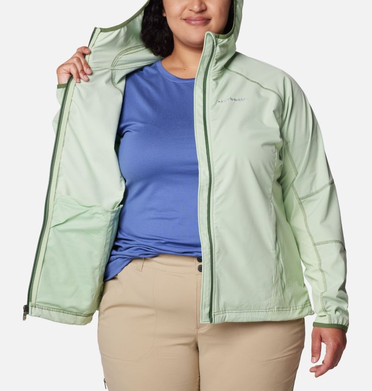 Manteau coquille souple à capuchon Sweet As Femme - Grandes tailles, Color: Sage Leaf, image 5