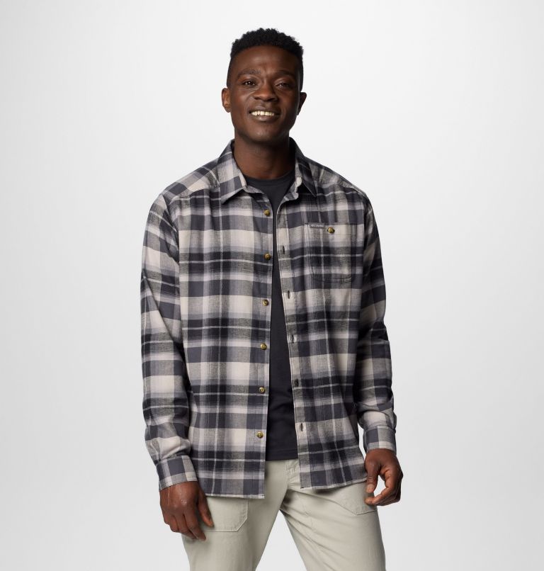Men's Cornell Woods Flannel Long Sleeve Shirt - Tall, Color: Black/Grey Classic Multi Tartan, image 1