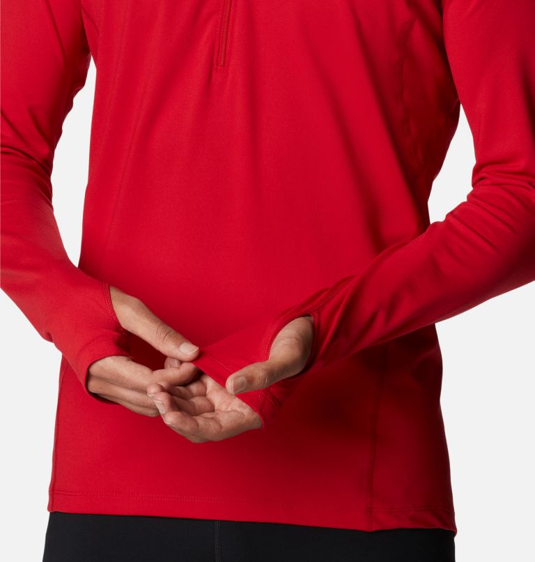 Midweight Stretch Langarmjacke mit halbem Reißverschluss für Männer, Color: Mountain Red, image 5