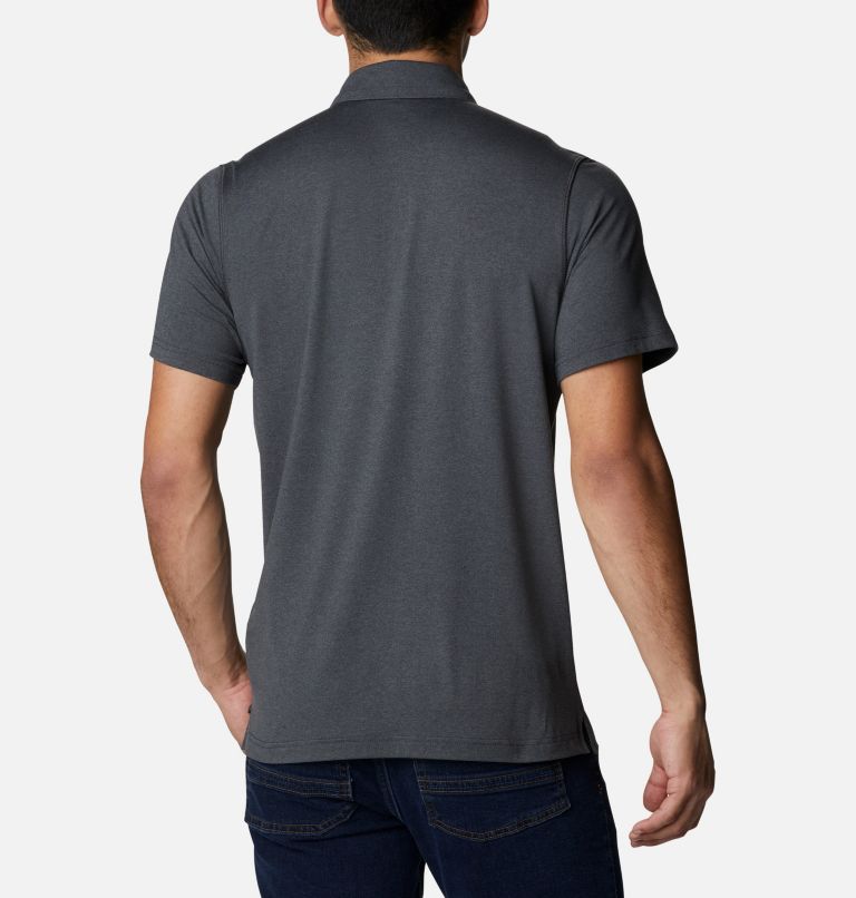 Men's Tech Trail Technical Polo, Color: Shark Heather, image 2