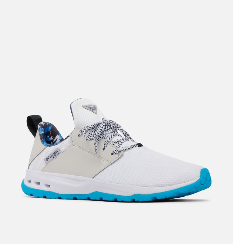 Men's PFG Tamiami Shoe, Color: White, Ocean Blue, image 3