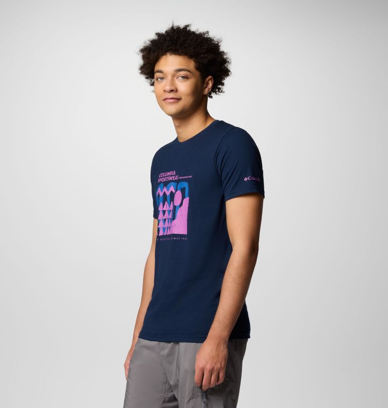 T-shirt Technique Sun Trek Homme, Color: Collegiate Navy, Explore Outdoors, image 3