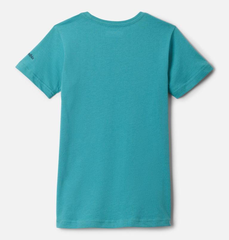 Camiseta casual estampada de algodón Mission Lake para niña, Color: Teal, Foxy Swirl, image 2