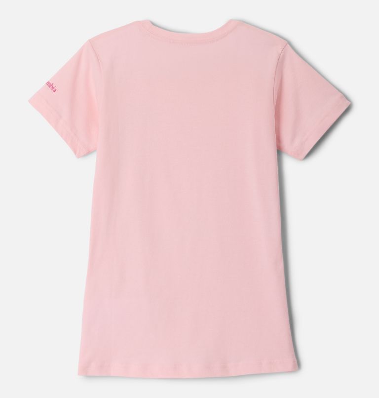 Camiseta casual estampada de algodón Mission Lake para niña, Color: Satin Pink, CSC Stacked, image 2