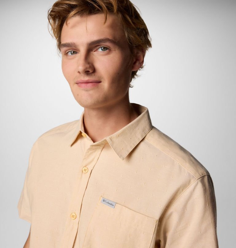 Rapid Rivers technisches Kurzarm-Hemd aus Baumwolle für Männer, Color: Sand Dune Diamond Dobby Chambray, image 5