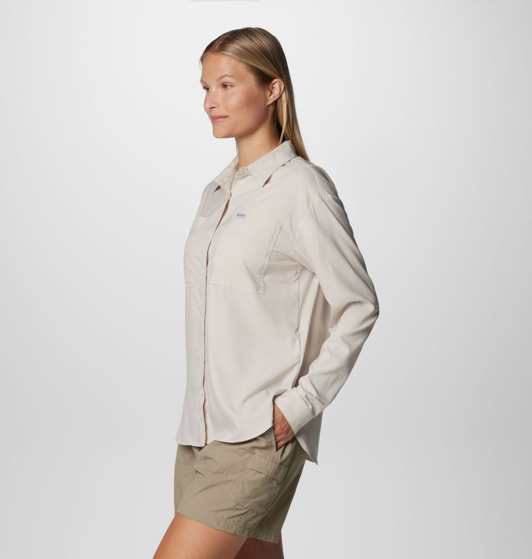 Women's Silver Ridge Utility Long Sleeve Shirt, Color: Dark Stone, image 4