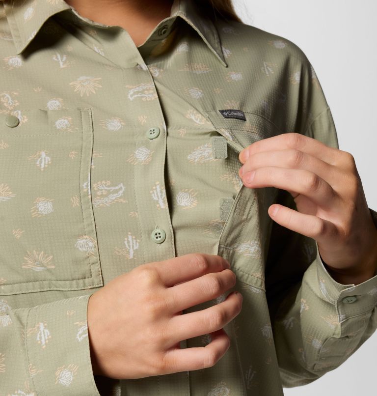Women's Silver Ridge Utility Patterned Shirt, Color: Safari Deserted, image 5