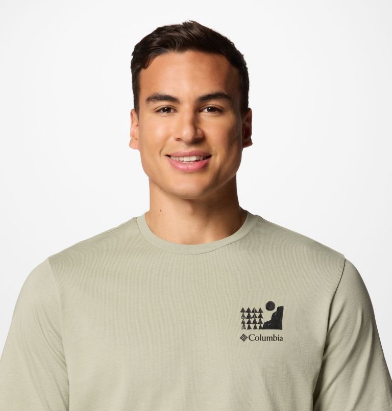 Camiseta con estampado en la espalda Explorers Canyon para hombre, Color: Safari, Explore Outdoors, image 4