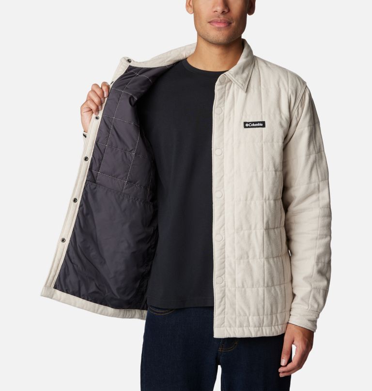 Men's Landroamer Quilted Shirt Jacket, Color: Dark Stone, image 6