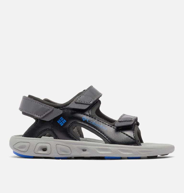 Big Kids' Techsun 3-Strap Sandal, Color: Dark Grey, Blue Macaw, image 1