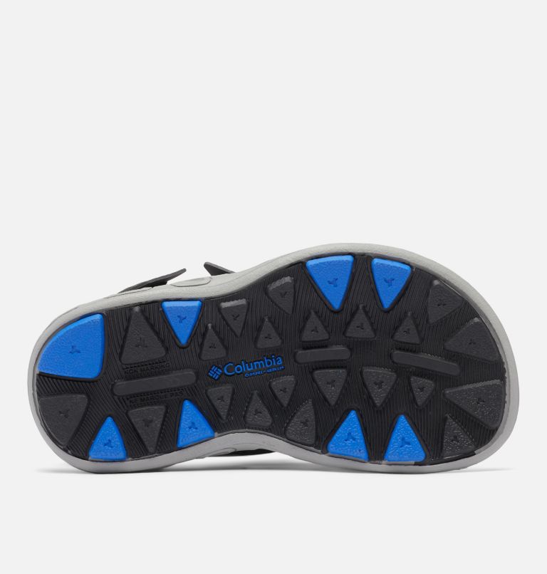 Big Kids' Techsun 3-Strap Sandal, Color: Dark Grey, Blue Macaw, image 5