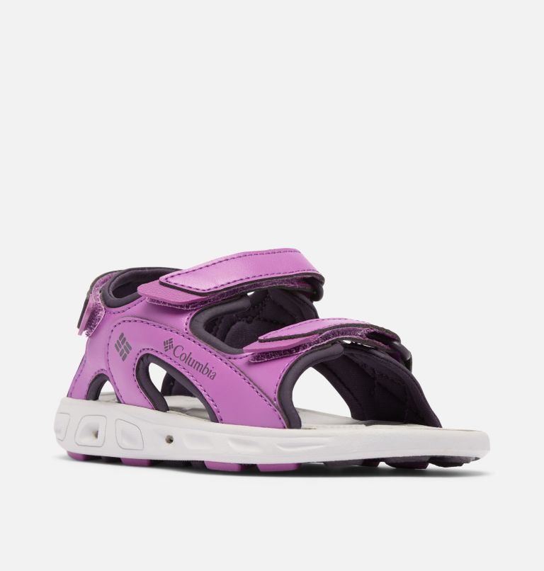Little Kids' Techsun 3-Strap Sandal, Color: Razzle, Dark Plum, image 3