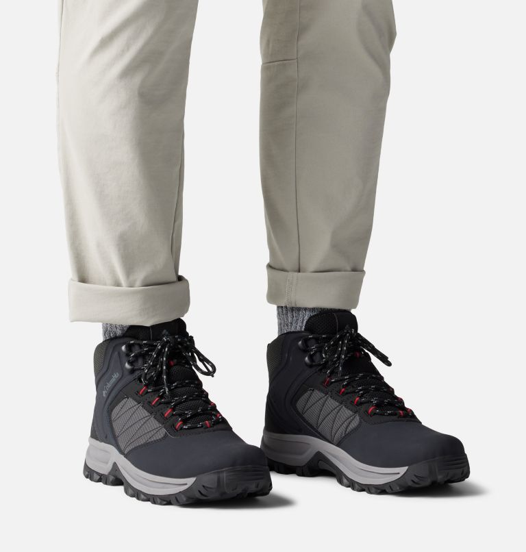 Men's Transverse Hike Waterproof Boot, Color: Black, Mountain Red, image 10