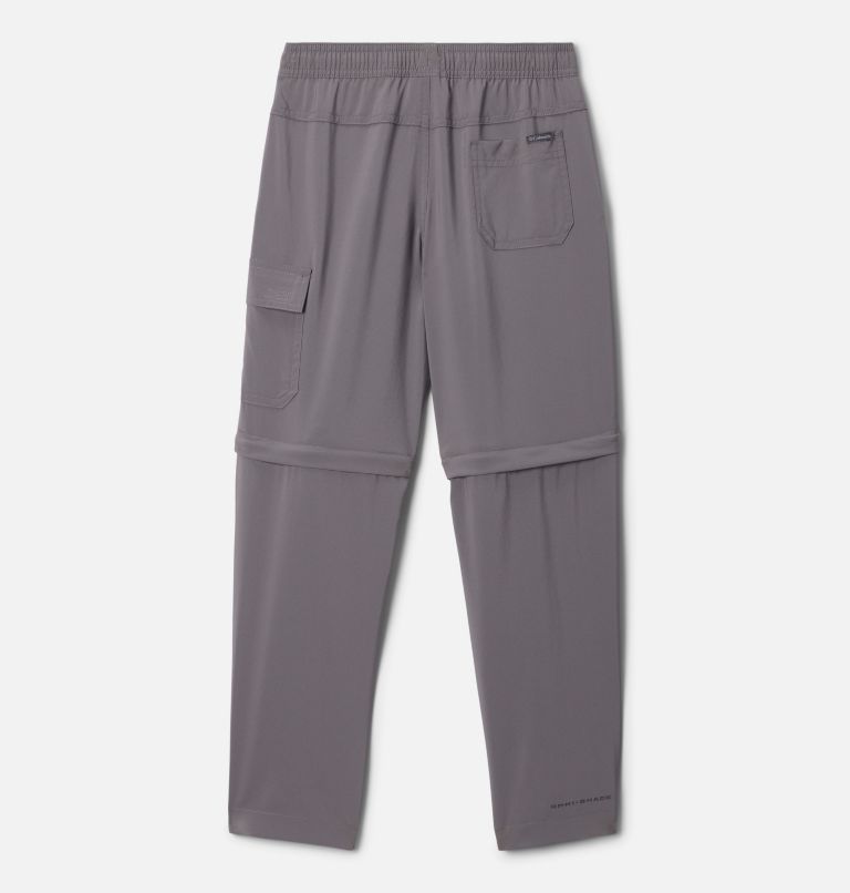 Boys' Silver Ridge Utility Convertible Hiking Trousers, Color: City Grey, image 2