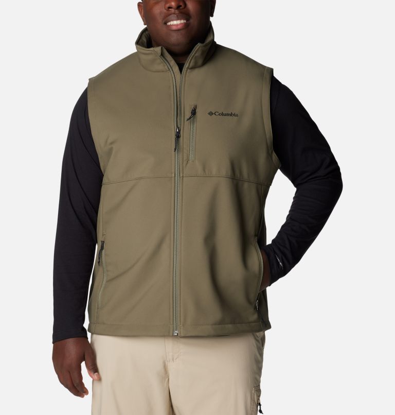 Veste sans manches à coquille souple Ascender pour homme – Tailles fortes, Color: Stone Green, image 1