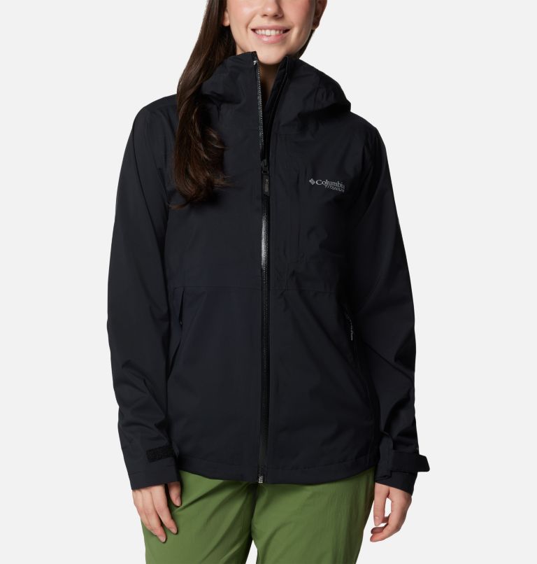 Women's Ampli-Dry II Waterproof Hiking Shell Jacket, Color: Black, image 1