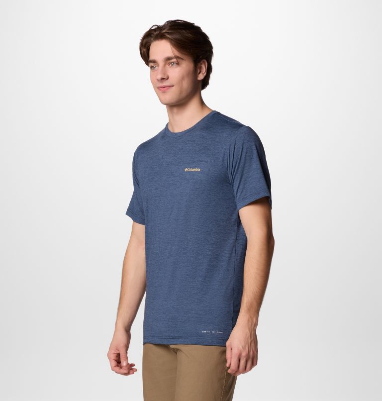 T-shirt Technique Graphique Kwick Hike Homme, Color: Collegiate Navy Heather, Planet Watch, image 3