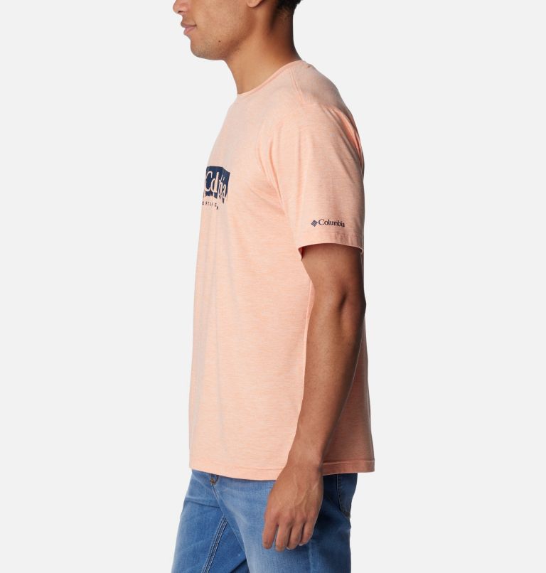 T-shirt tecnica Kwick Hike da uomo, Color: Apricot Fizz, CSC Box Treeline, image 3
