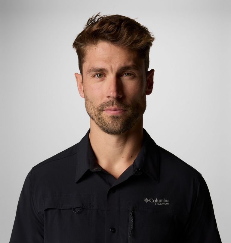 Chemise tissée à manches courtes Summit Valley pour homme, Color: Black, image 5