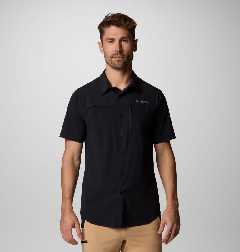Chemise tissée à manches courtes Summit Valley pour homme, Color: Black, image 1