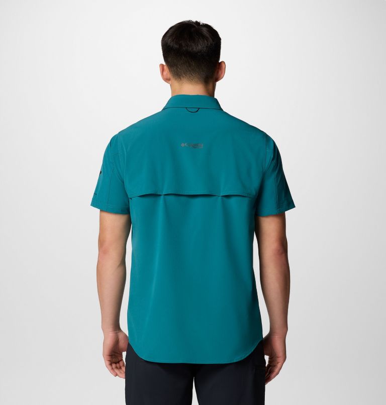 Chemise tissée à manches courtes Summit Valley pour homme, Color: River Blue, image 3