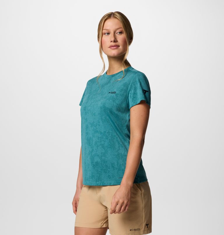 Bluebird Canyon Technical T-Shirt für Frauen, Color: River Blue Popflorid Jacquard, image 3