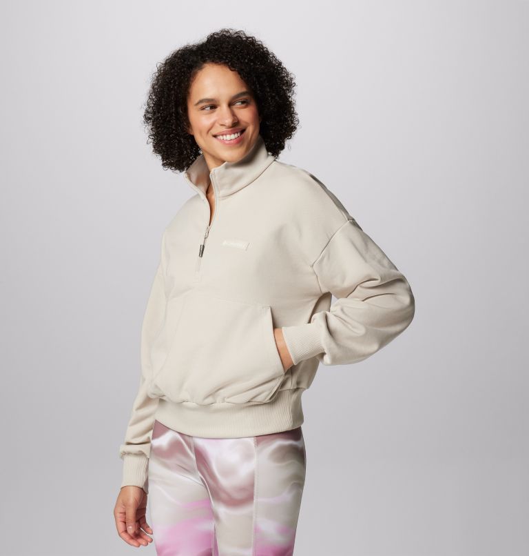 Sweat-shirt Demi-zip Éponge Marble Canyon Femme, Color: Dark Stone, image 4