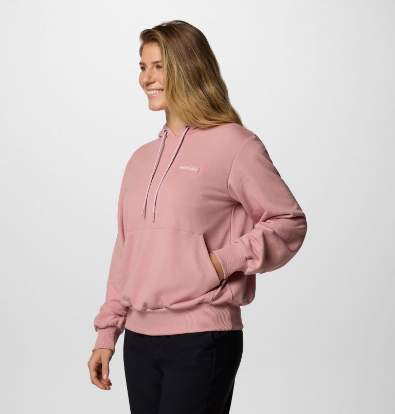 Women's Marble Canyon French Terry Hoodie, Color: Eraser Pink, image 3