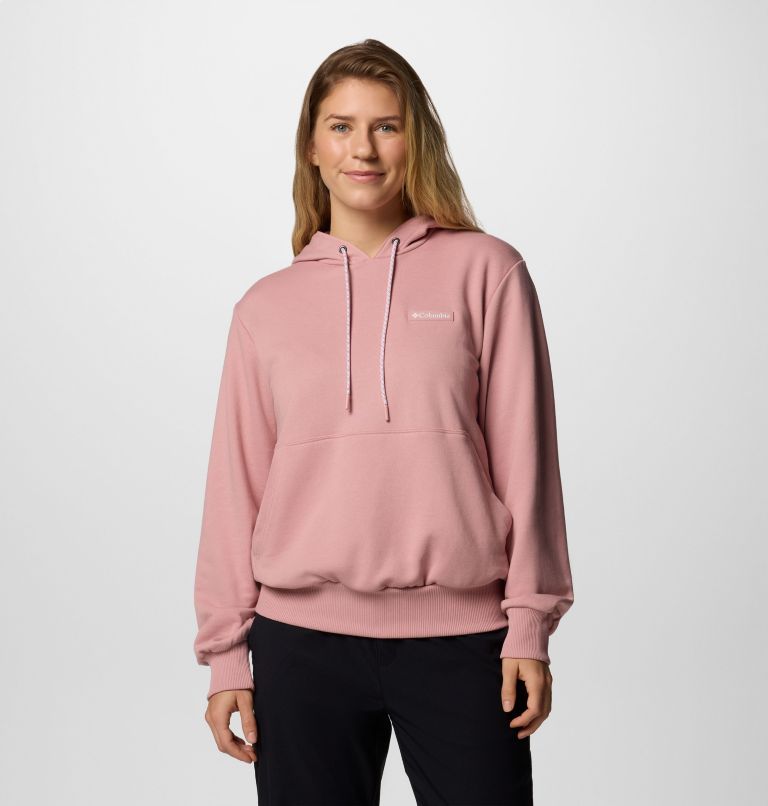 Women's Marble Canyon French Terry Hoodie, Color: Eraser Pink, image 1