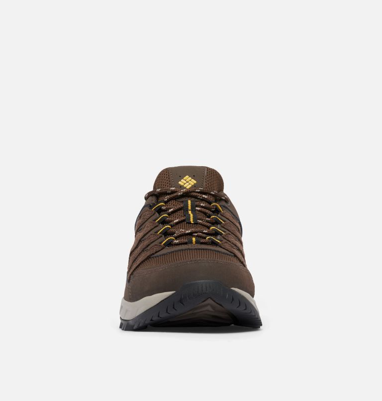 Men's Strata Trail Low Waterproof Shoe - Wide, Color: Cordovan, Golden Yellow, image 8