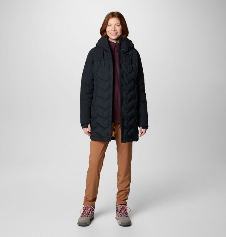 Chaqueta impermeable de plumón y largo medio con capucha Mountain Croo III para mujer, Color: Black, image 3
