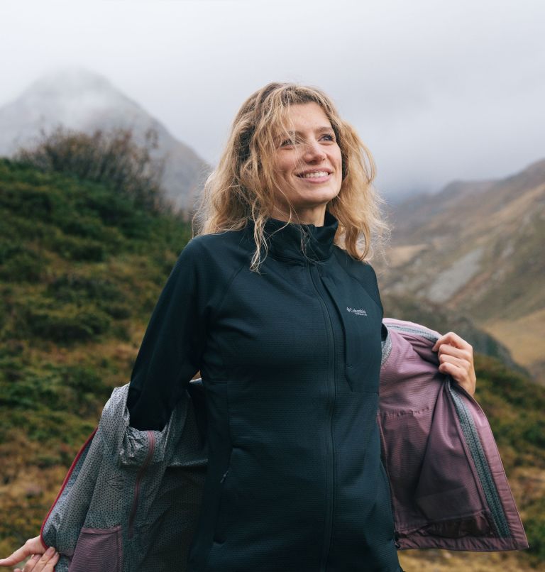 Veste Technique en Polaire Quadrillée Triple Canyon Femme, Color: Black, image 8