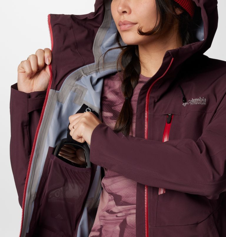 Women's Platinum Peak II 3L Waterproof Ski Shell, Color: Moonvista, image 6