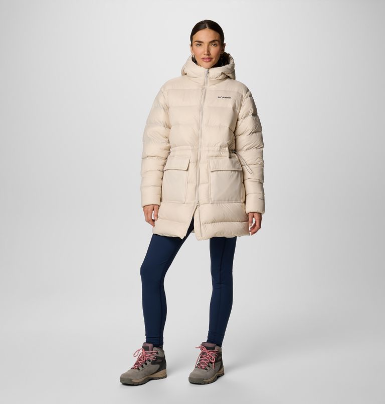 Women's Harmony Falls Hooded Mid Down Jacket, Color: Dark Stone, image 3