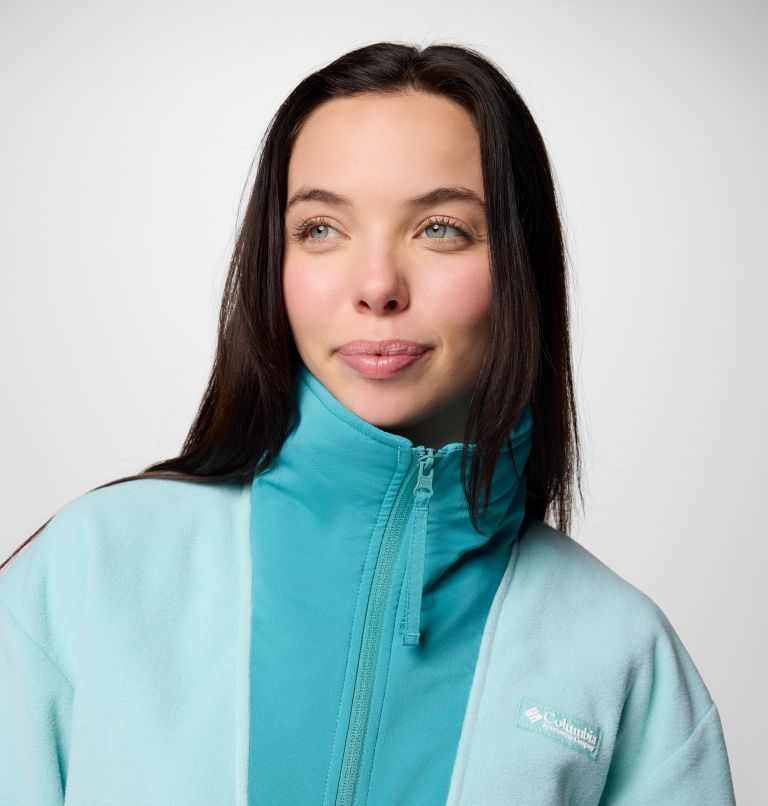 Women's Sequoia Grove Half Zip Fleece, Color: Spray, Teal, image 4