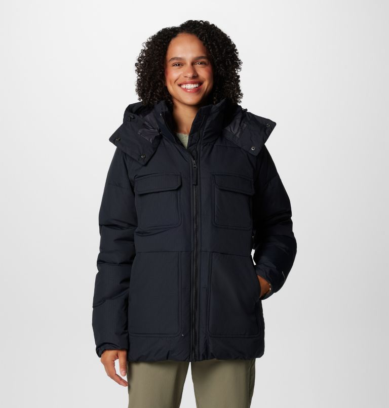 Women's Longhorn Ridge Puffer Jacket, Color: Black, image 1