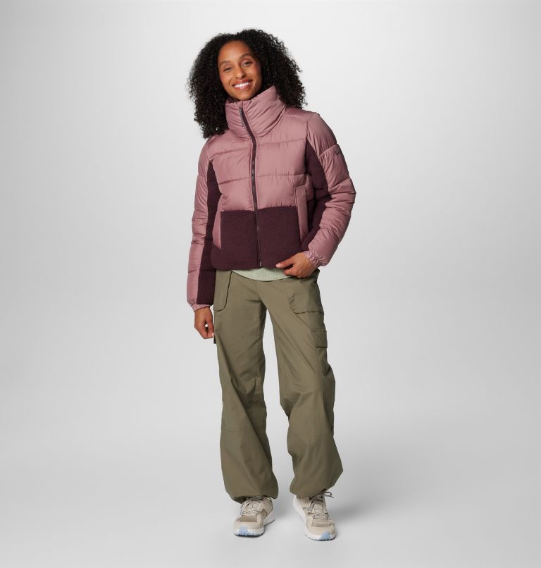 Leadbetter Point II Sherpa Hybrid Puffer-Jacke für Frauen, Color: Fig, Moonvista, image 3