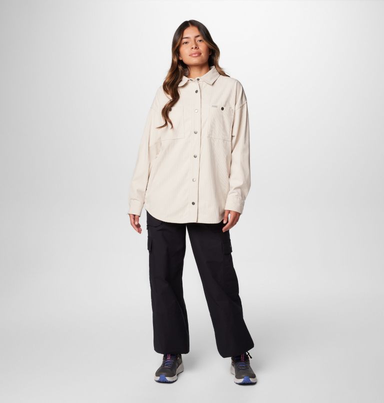 Sobrecamisa de pana Blue Point Creek para mujer, Color: Dark Stone, image 3