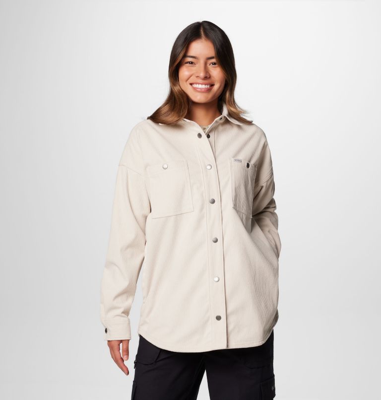 Sobrecamisa de pana Blue Point Creek para mujer, Color: Dark Stone, image 1
