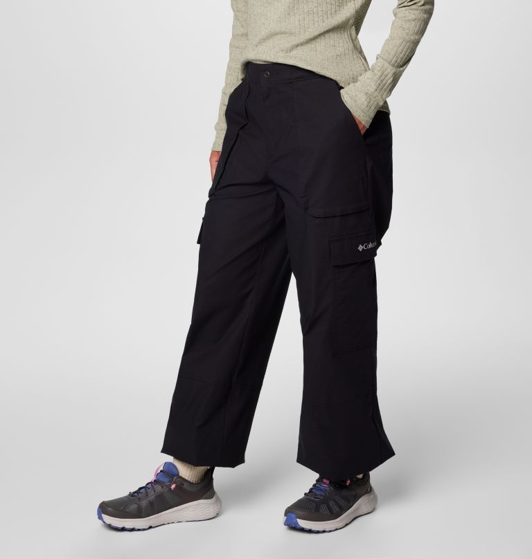 Women's Brea Falls Cotton Ripstop Cargo Trousers, Color: Black, image 4