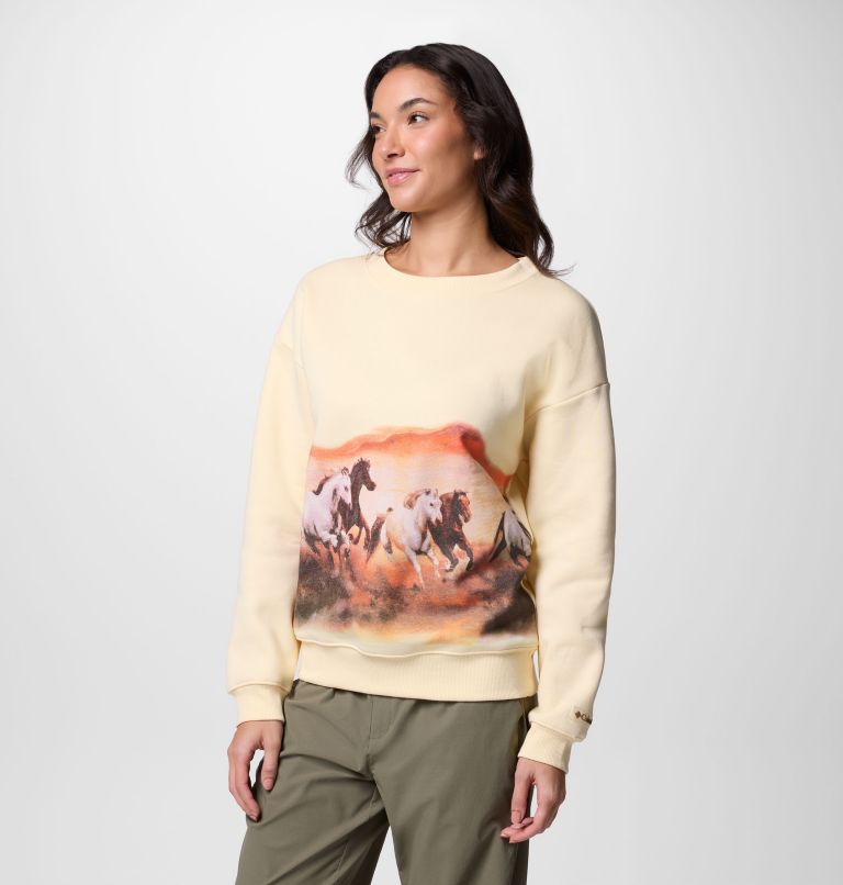 Meridian Creek Crew, Color: Lemon Wash, Wildly Free, image 3