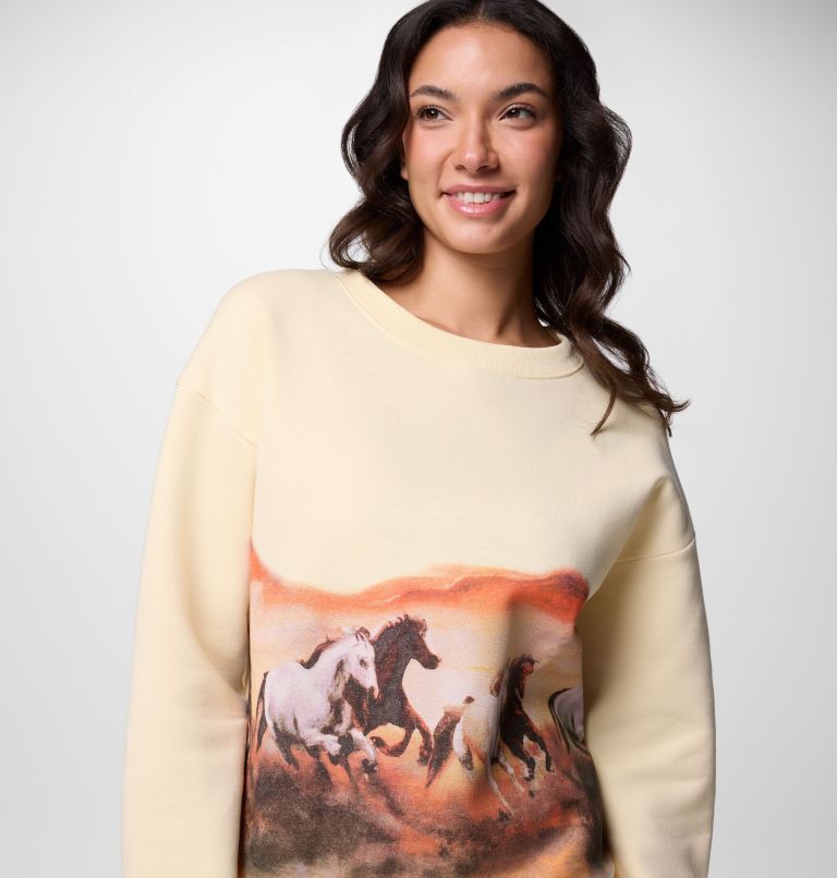 Meridian Creek Crew, Color: Lemon Wash, Wildly Free, image 4