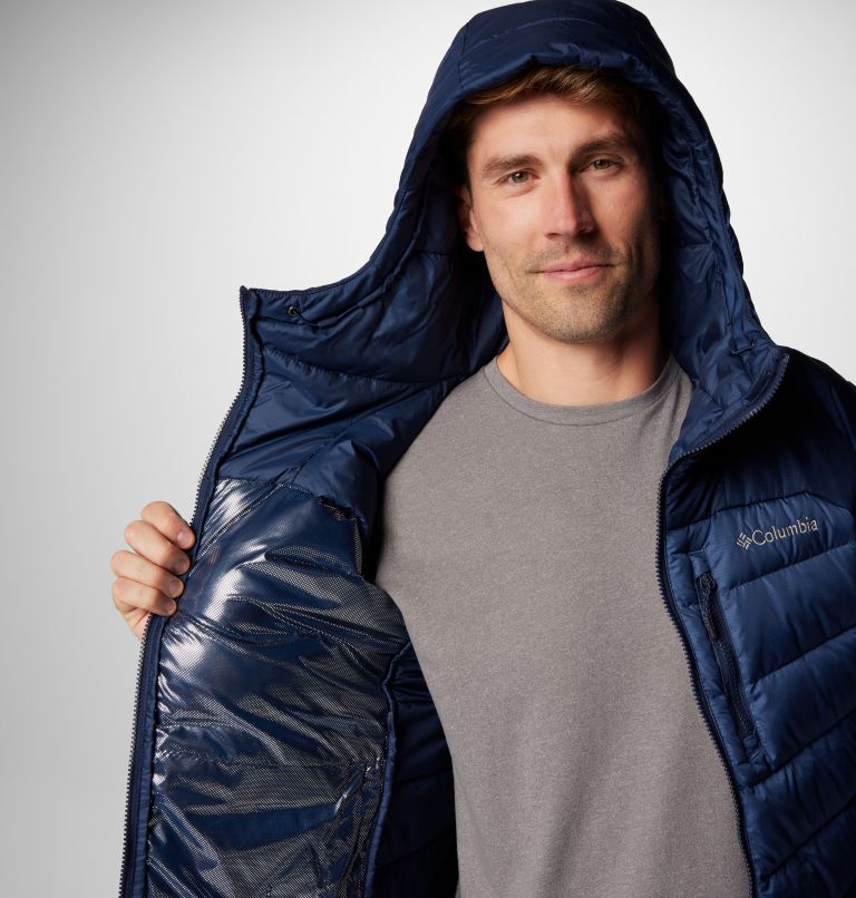 Chaqueta de plumón con capucha Autumn Park II para hombre, Color: Dark Mountain, Collegiate Navy, image 6