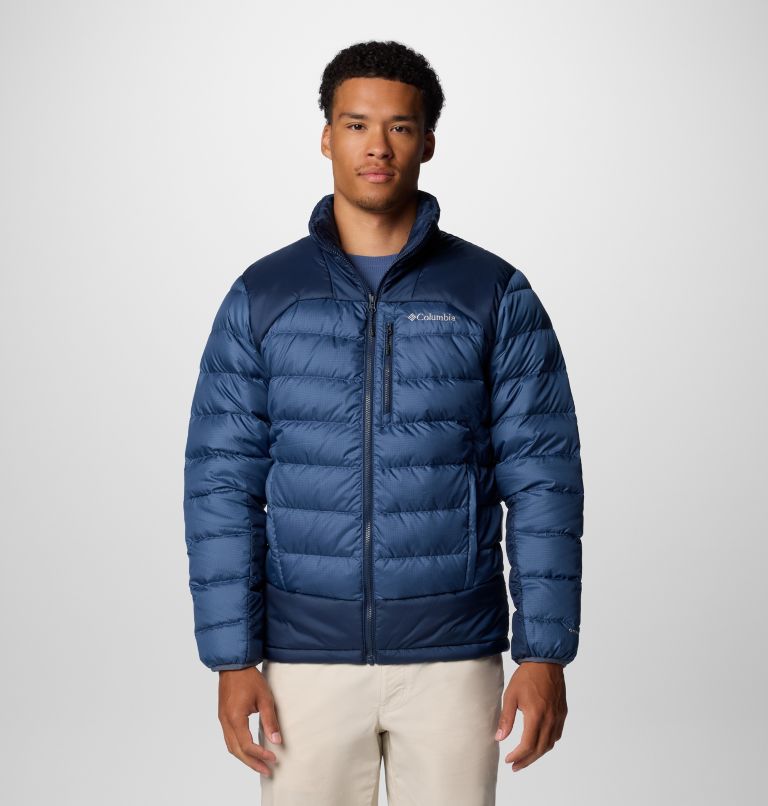 Men's Autumn Park II Down Jacket, Color: Dark Mountain, Collegiate Navy, image 1