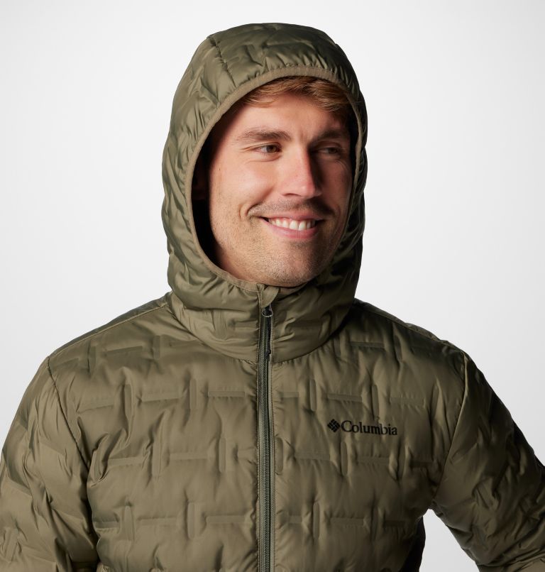 Men's Delta Ridge Down Hooded Jacket, Color: Stone Green, image 5
