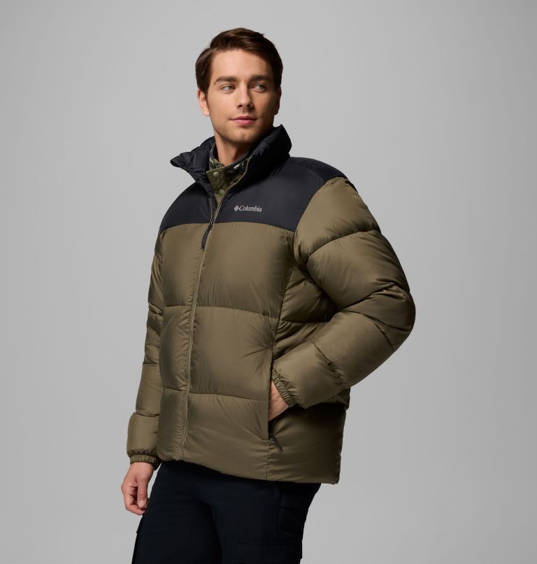 Chaqueta acolchada Puffect III para hombre, Color: Stone Green, Black, image 3