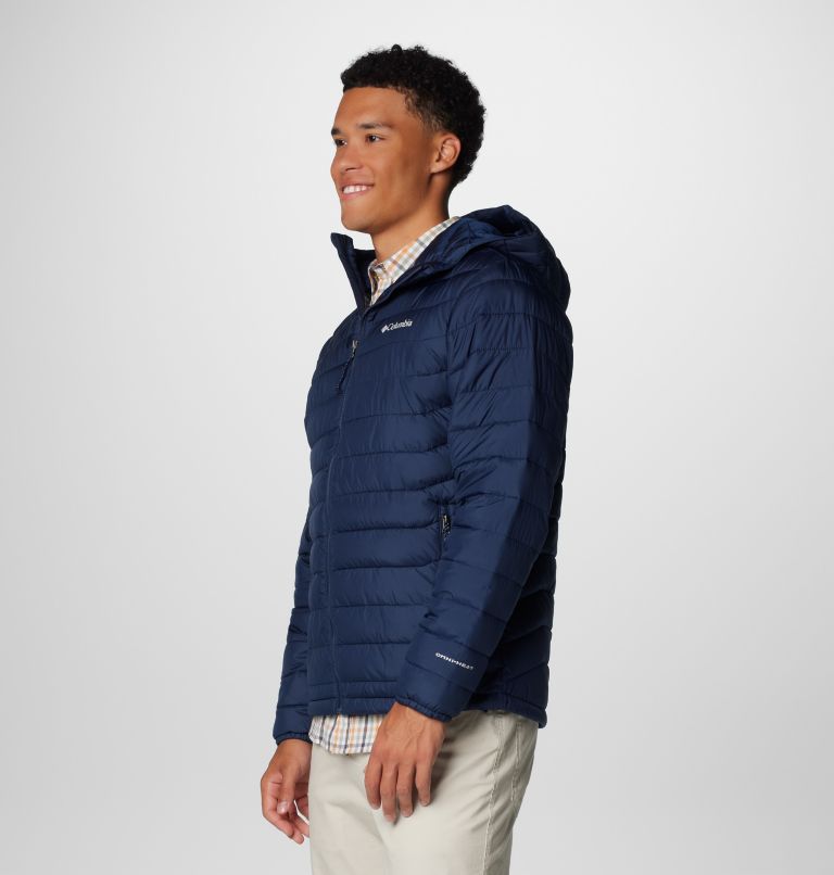 Giacca imbottita con cappuccio Powder Lite II da uomo, Color: Collegiate Navy, image 4